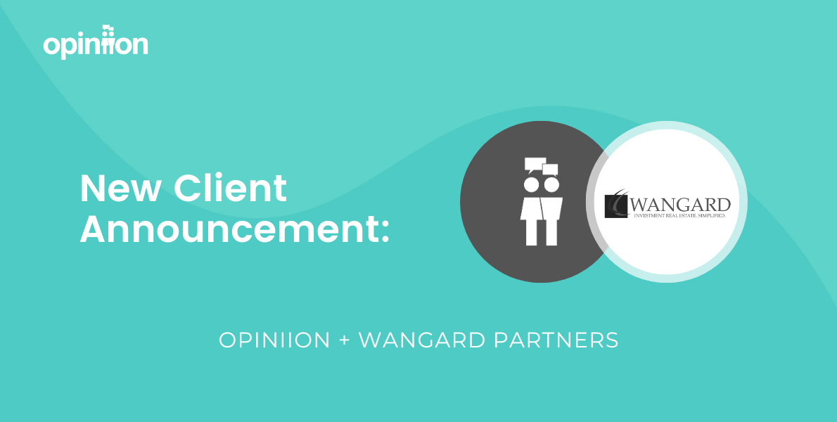 Opiniion and Wangard Partners new client announcement graphic - Opiniion: Resident Insight that Drives Property Success