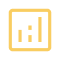 Yellow bar graph icon representing senior living analytics - Opiniion: Resident Insight that Drives Property Success