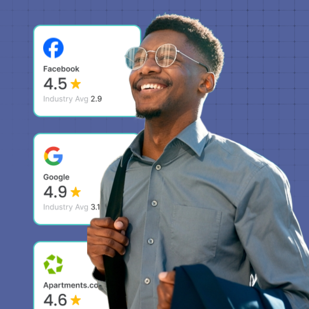 Positive ratings on Facebook, Google for marketing leasing services - Opiniion: Resident Insight that Drives Property Success