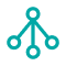 Senior living network icon with connected nodes - Opiniion: Resident Insight that Drives Property Success