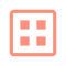 Red square grid icon representing operations management - Opiniion: Resident Insight that Drives Property Success