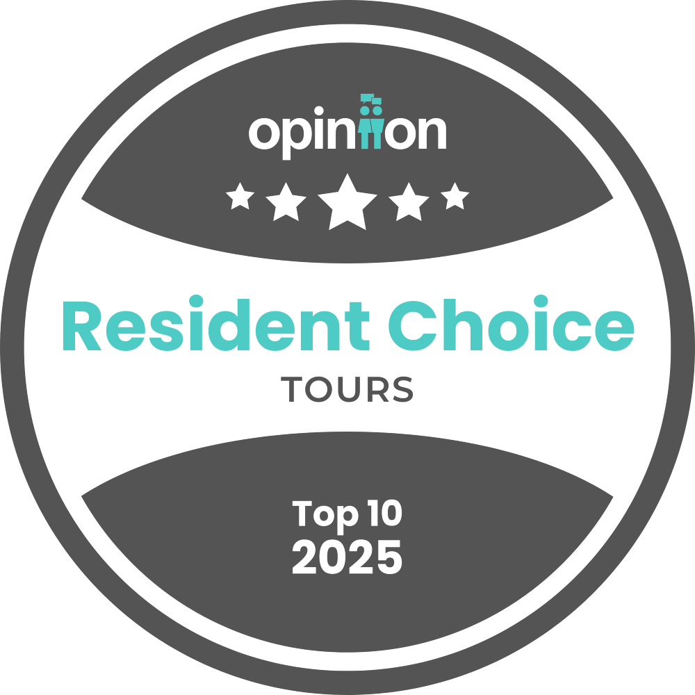2025 Resident Choice Awards badge for top property tours - Opiniion: Resident Insight that Drives Property Success