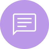 Purple Speech Icon