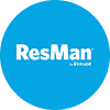 ResMan logo in blue circle design - Opiniion: Resident Insight that Drives Property Success
