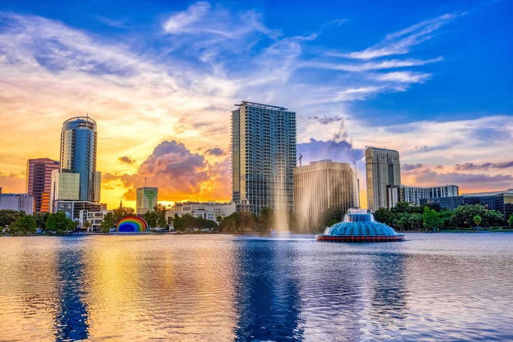 Orlando skyline at sunset with Lake Eola and fountain - Opiniion: Resident Insight that Drives Property Success