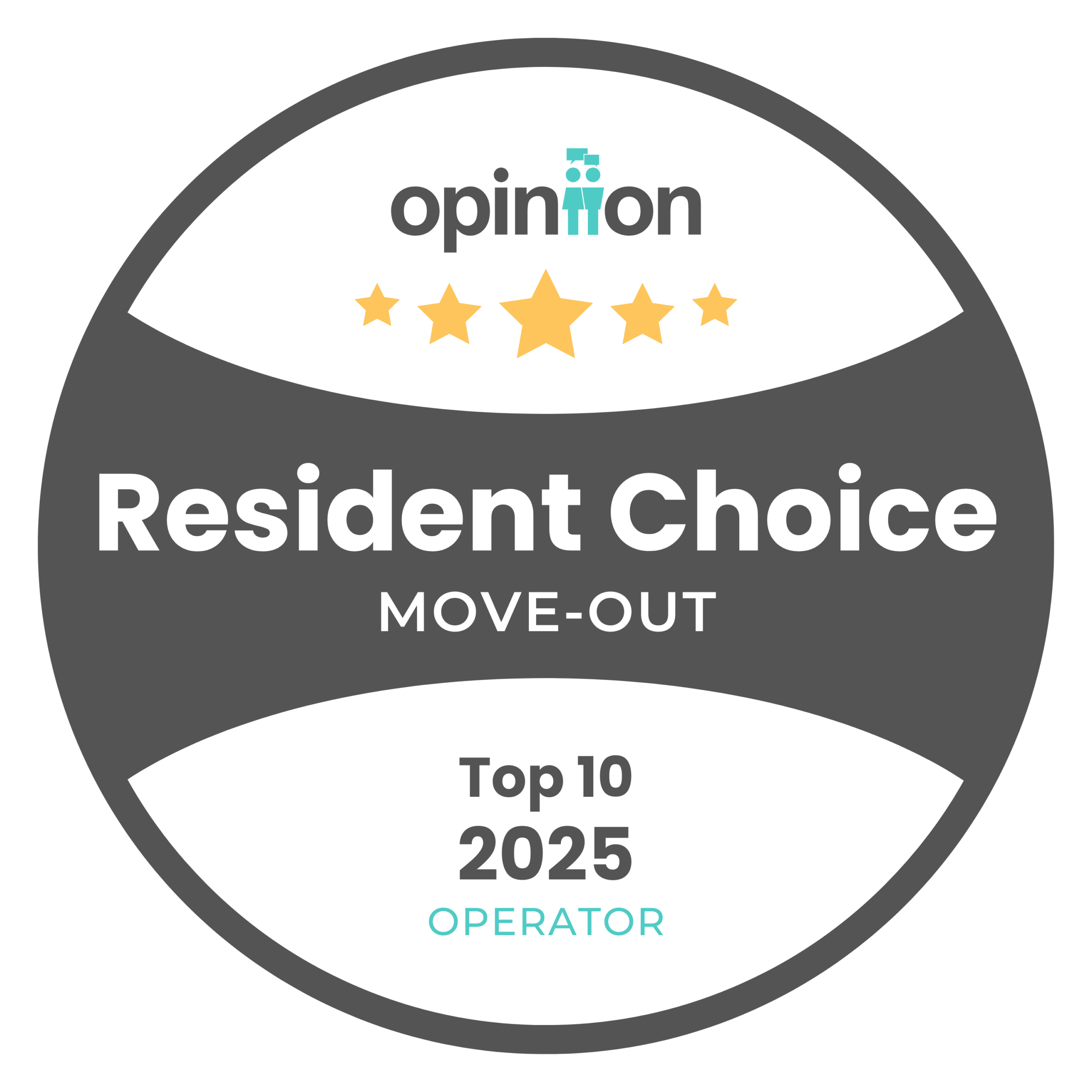 Resident Choice Awards Badge - 2026 Best Move Out Operator